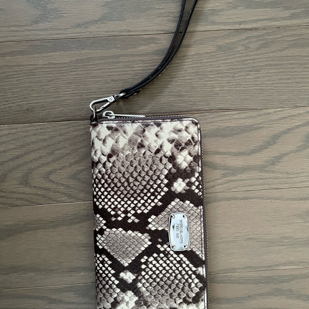 Michael Kors Snake Print Wristlet Wallet